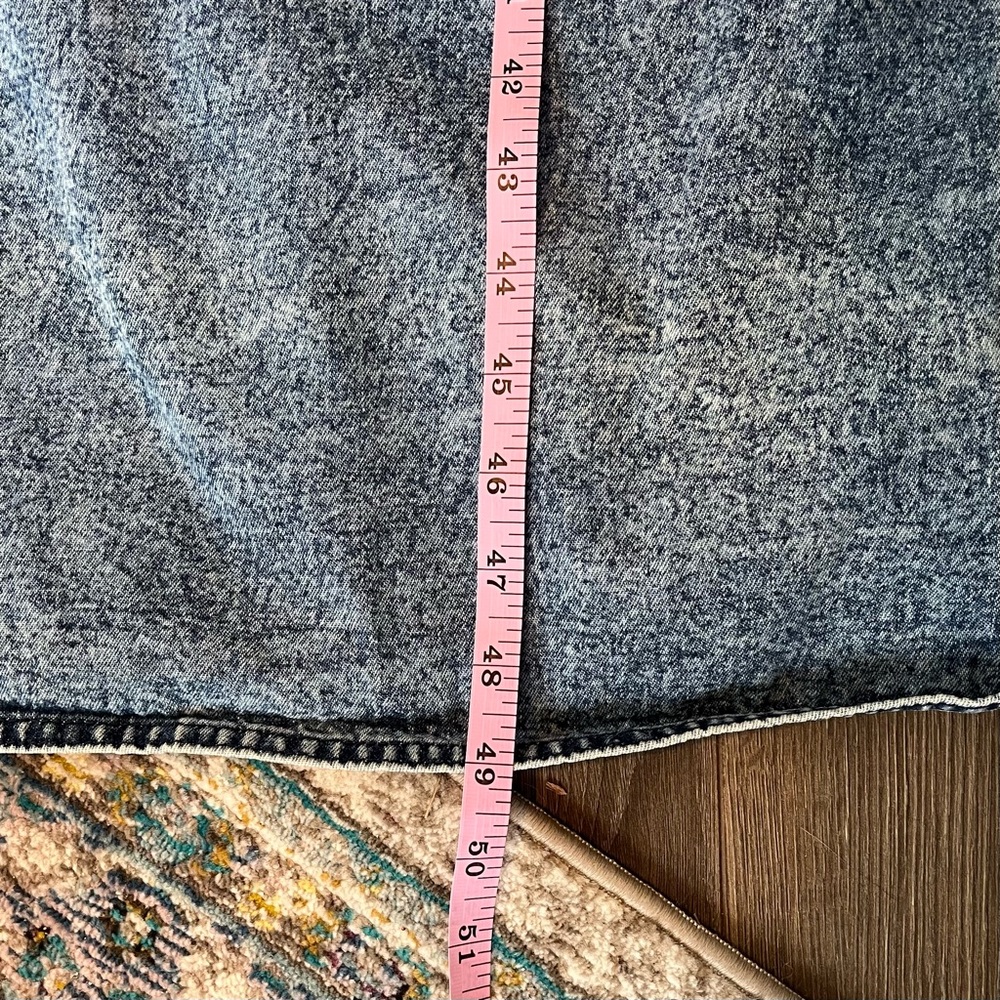 Vintage Woolrich Womens Small Acid Wash Denim Pinafore Dress 90s Cottagecore - Picture 6 of 7